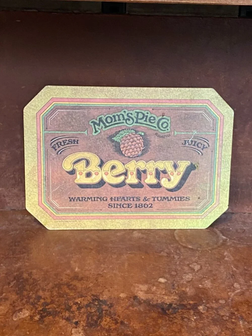 Vintage Ballonoff Home Products Mom's Pie Co. Berry Hot Mat 1978